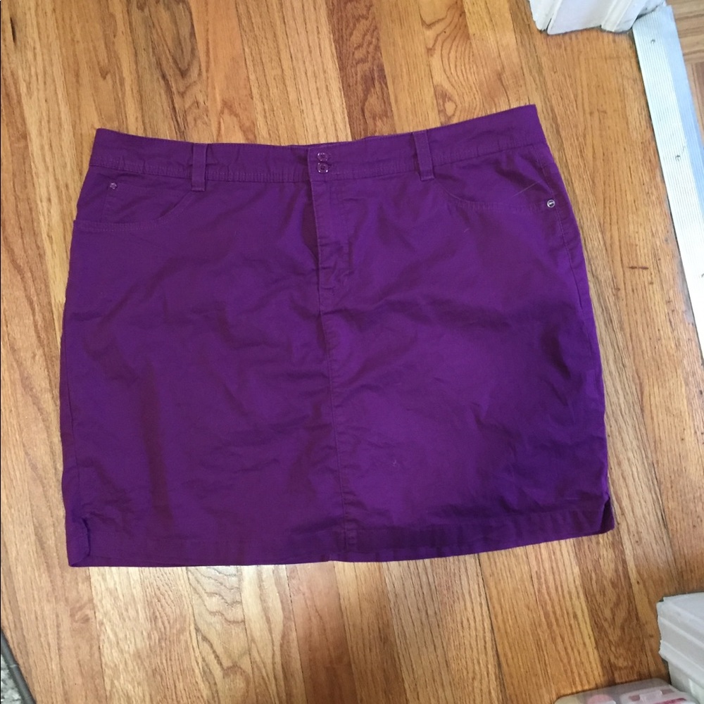 Purple cotton skirt with built in shorts sz. 20W